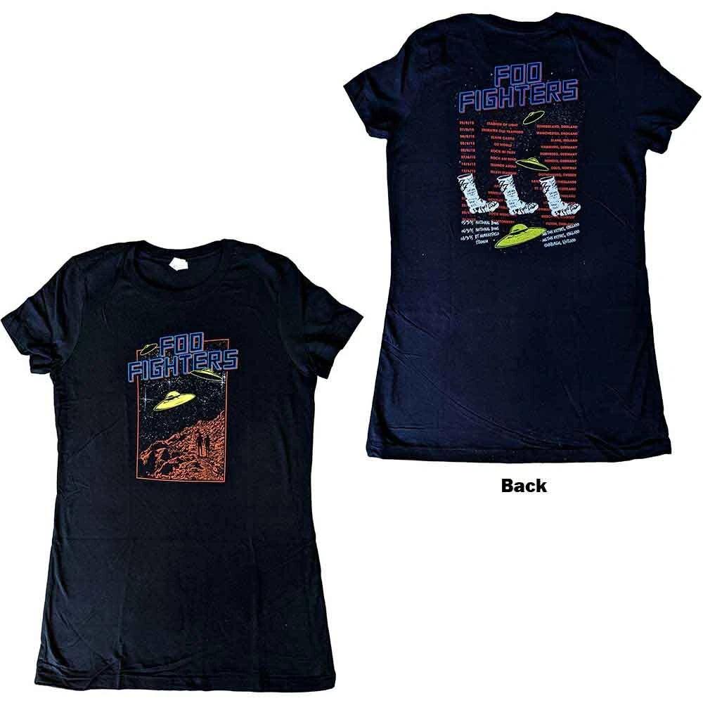 Foo Fighters UFOS 2015 European Tour Short Sleeve Tee Black New XXXL