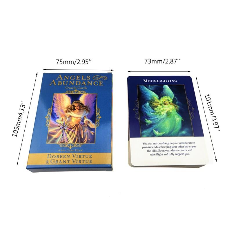 Angels Of Abundance Oracle Cards Full English 44 Cards Deck Tarot Mysterious Divination Family Friend Party Board Game
