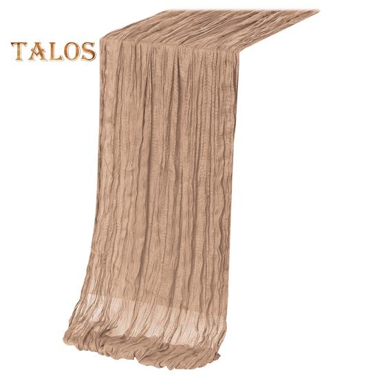 

Дорожка для стола на День благодарения, марлевая, в стиле бохо, плиссированная, однотонная, устойчивая к пятнам, многоразовая, для защиты стола, украшение, дорожка для банкета, выпускного вечера 90x180cm верблюд