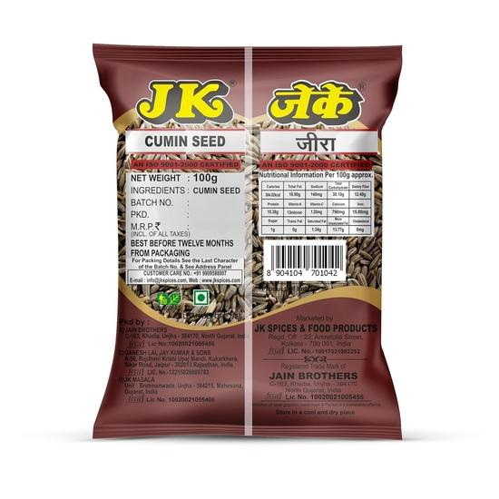 JK Jeera Whole 100G + Panch Foran 100G + Kala Jeera 100G + Ajwain 100G - Premium Spices for Cooking, Flavoring, and Health Benefits