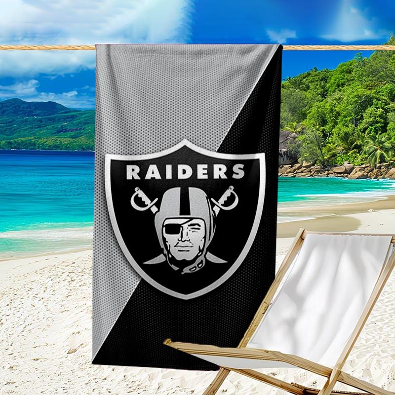 Raiders Football Legacy Bedrucktes Strandtuch, Superweiche Mikrofaser, Perfektes Geschenk Geburtstag, für Pool, Strand, Reisen, für Familie und Freunde