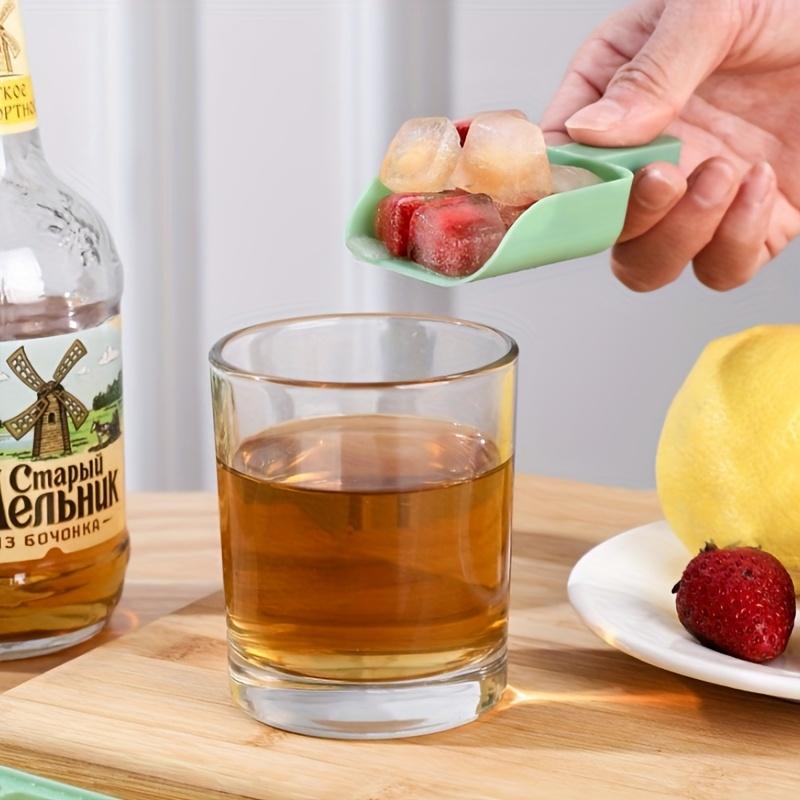 34/68-Fack Dubbellagers Pressform för Isbitar med Förvaringslåda – Snabbfrysande Ismaskin Köksredskap i Grön och Gul