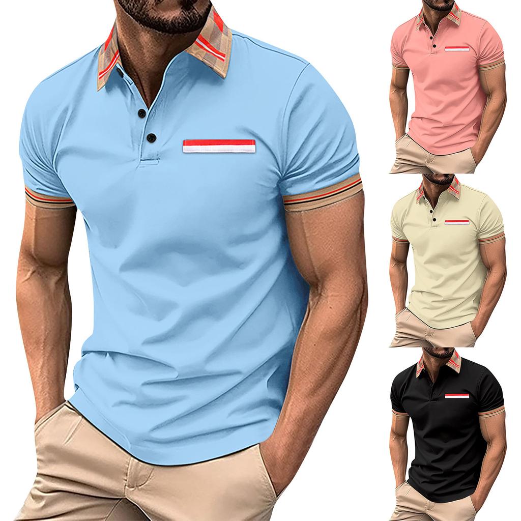 Men's Summer Leisure Culture Breathable Short Sleeved Shirt Top