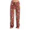 Women's Christmas Print Pants, Casual Pajama Bottoms for Holiday Wear