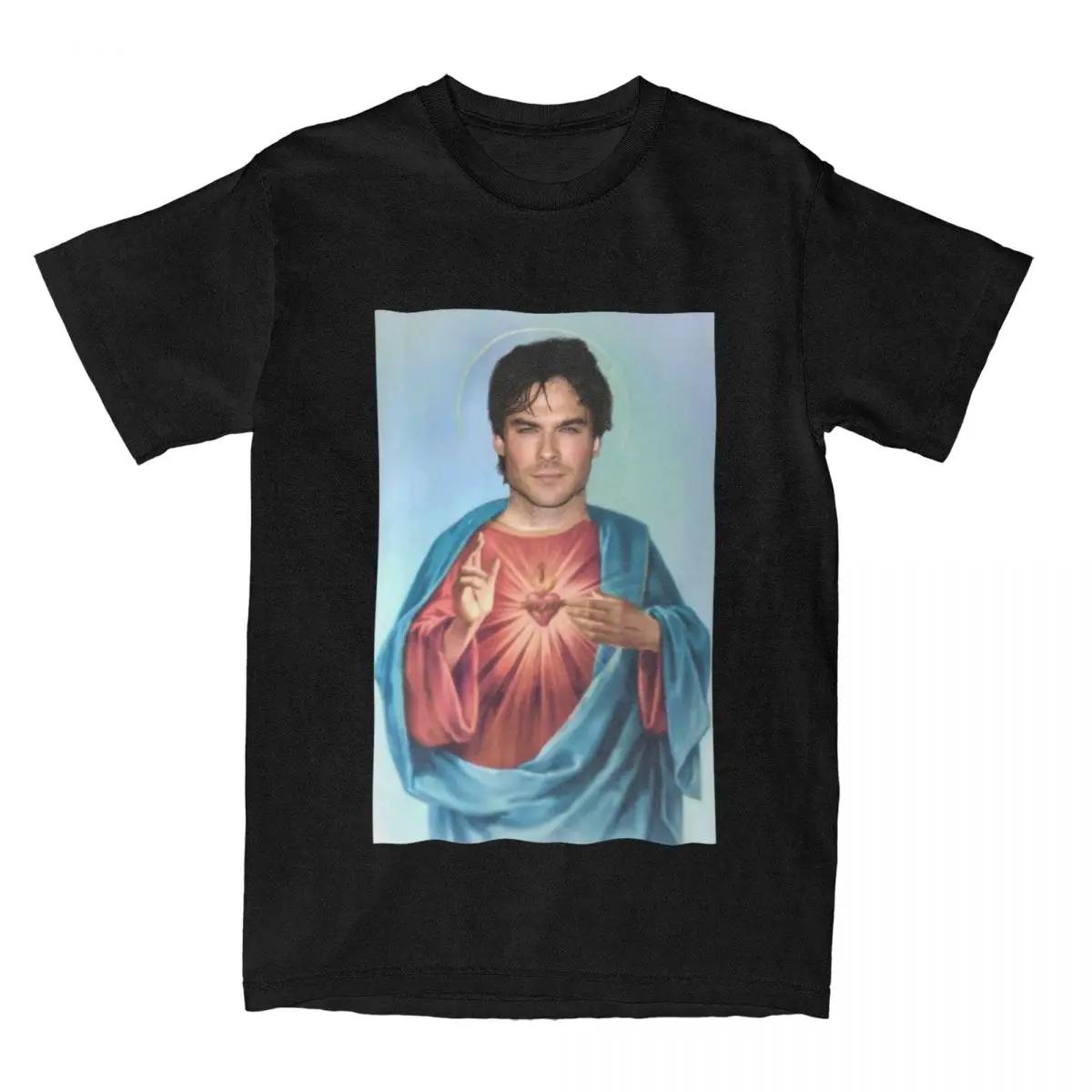 

Men Women Damon Salvatore Ian Somerhalder Virgin Funny Shirt Accessories Casual Cotton T Shirt Tee Clothes Birthday Present 4XL