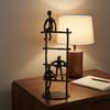 Ladder Frame Figurine with Reading Figure Sculptural for Study