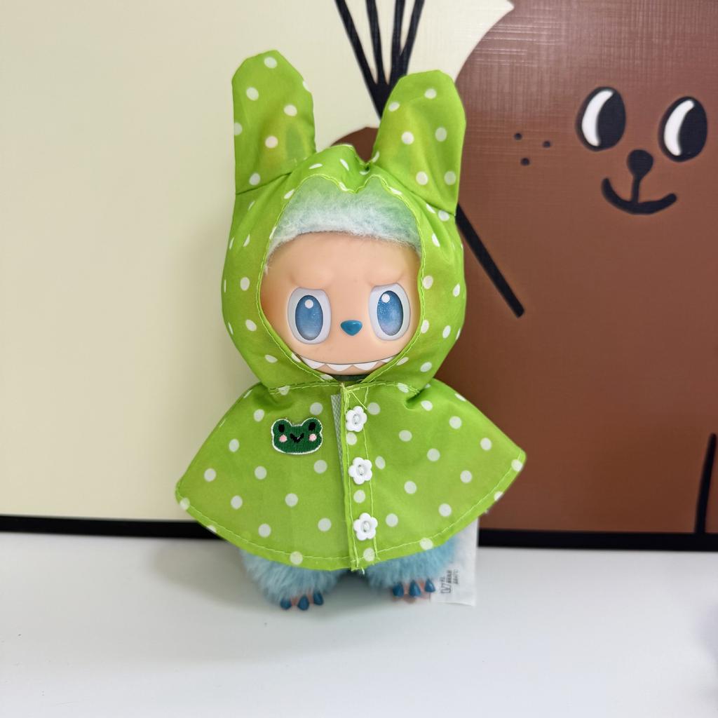 Only Clothes for V1 V2 V3 Labubu Clothes Raincoat Colorful Polka Dot Waterproof Suit Set Raincoat Suit Set Children's Gift