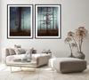 Picture posters In a frame 53x73cm Diptych Set of 2 paintings Dark Forest P2091