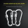 Jundingying No. 12 Galvanized Locking Safety Carabiner 3-Pack