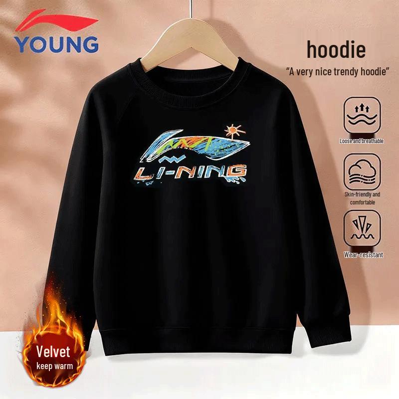 Li-Ning Youth Unisex Autumn/Winter Pullover Sweatshirt 170