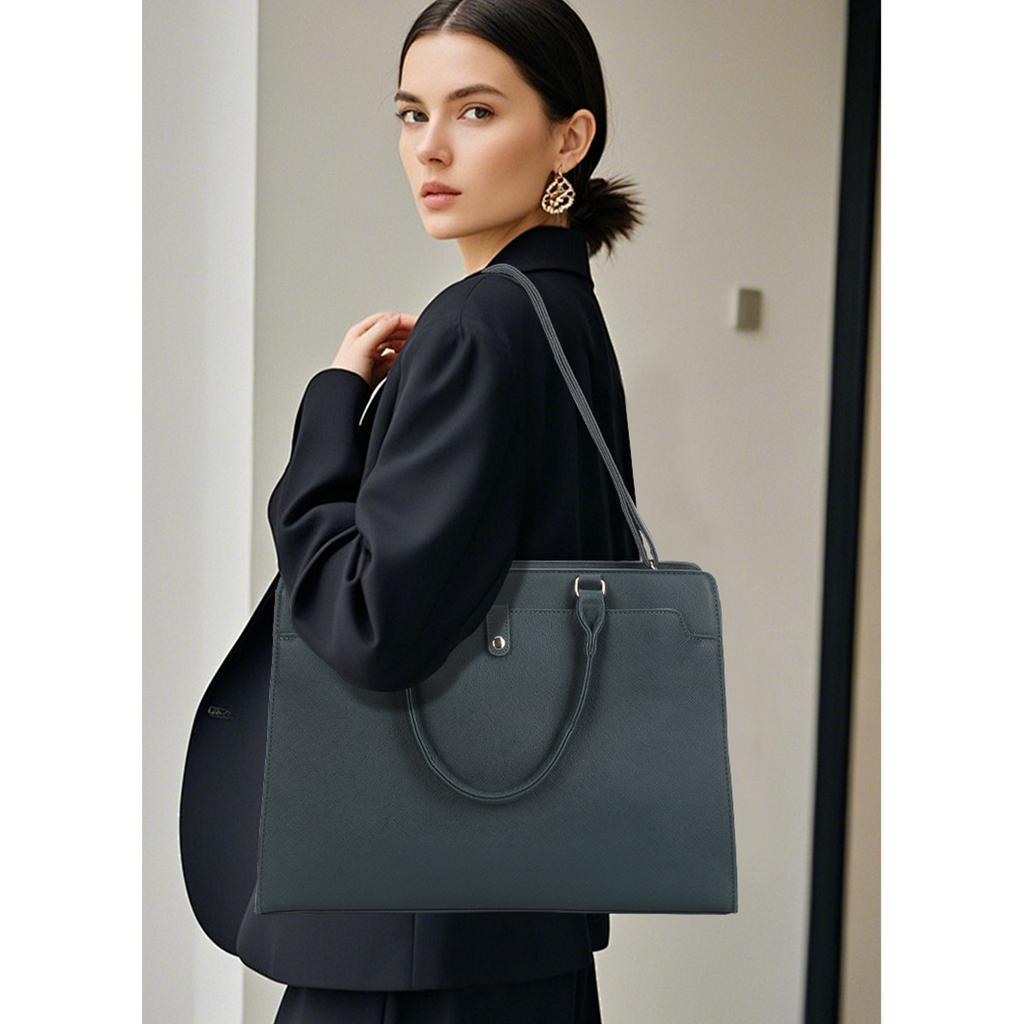 European and American Fashionable Women's Single Shoulder Portable Large Capacity Briefcase, Single Shoulder Diagonal Carrying Laptop Bag
