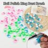 10 Stück Mini Ring Nagelstaub-Reinigungsbürsten Set Weiches Haar DIY Nägel Professionelles Maniküre-Pflege-Werkzeug für Make-up-Reinigung
