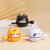 Cartoon Cat Wooden Fish Toy with Mallet Stress Relief Meditation Temple Block Calming Zen Drum Percussion Instrument Toy Birthday Gift