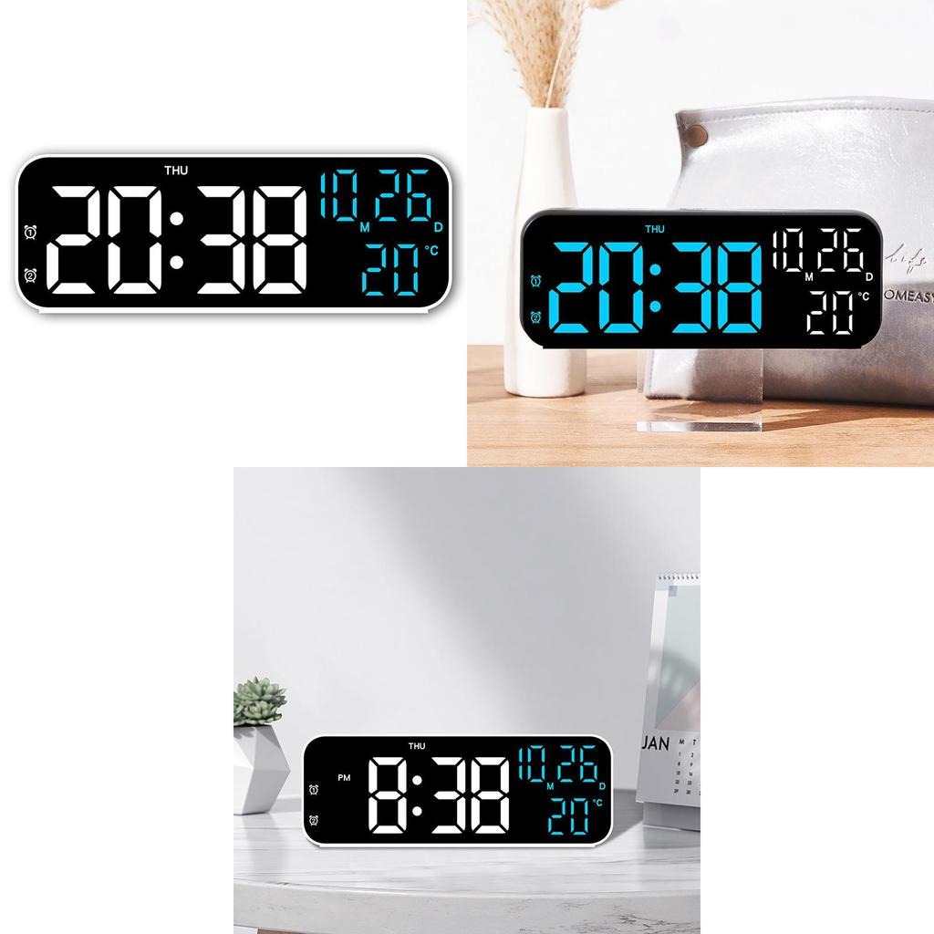 Modern Minimalist Led Digital Alarm Clock With Temperature Calendar For Home Office Decor
