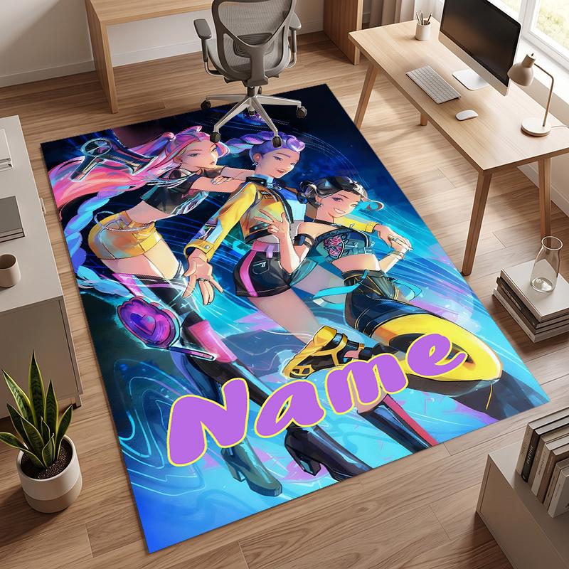 HUNTRIX (167) Personalized Name Office Carpet Stylish Decor for Living Room Bedroom Kitchen