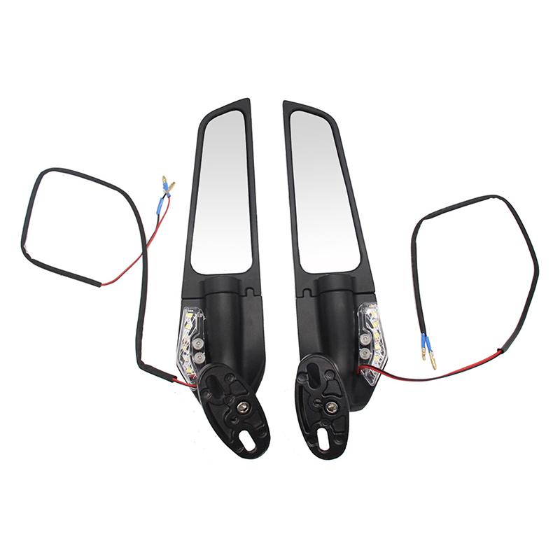 2pcs Universal Motorcycle Mirrors Modified Wind Wing Adjustable Rotating Rearview Mirror for Kawasaki Yamaha Honda Ducati