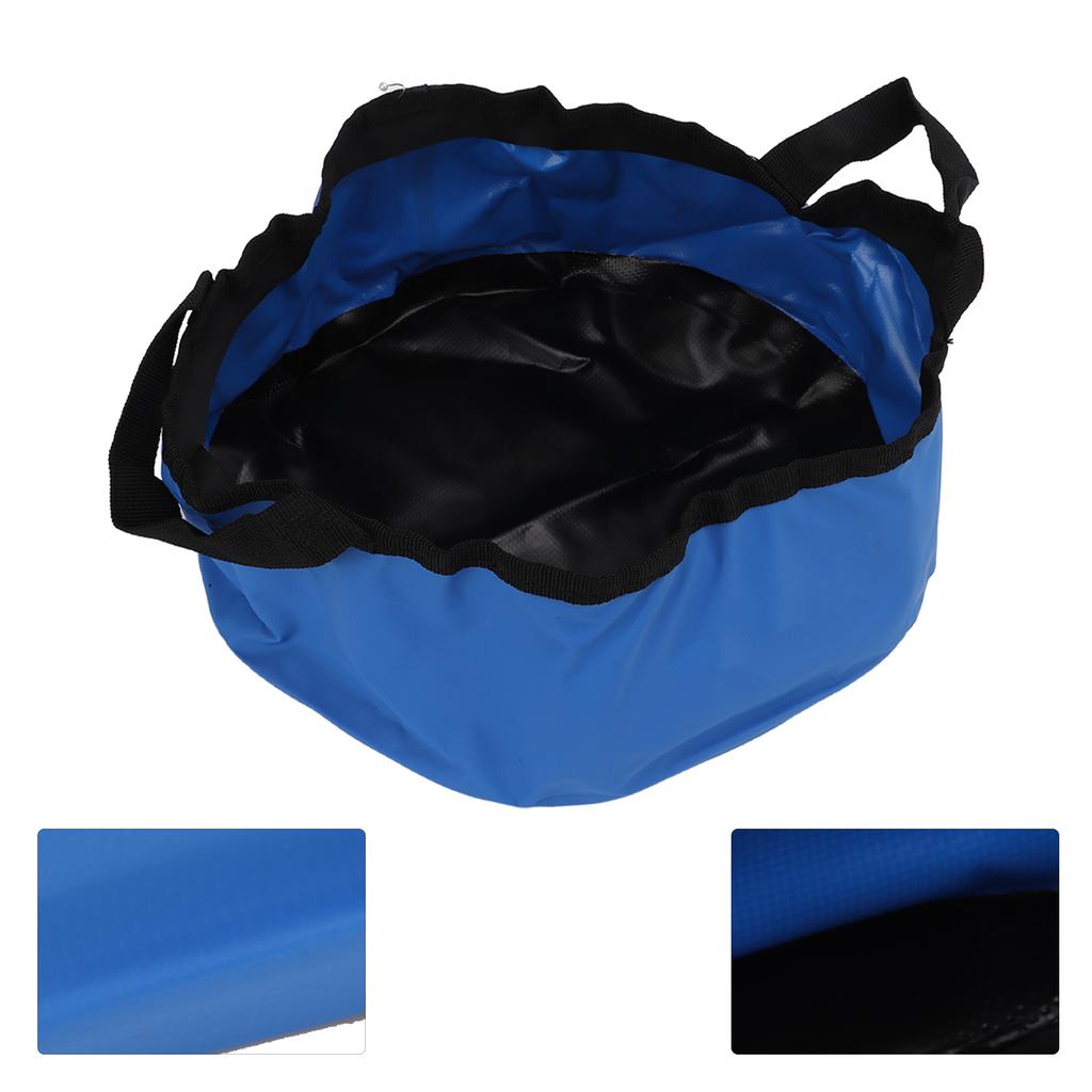 Faltbarer Eimer mit Griff Leichter faltbarer Wasserbehälter Verdicktes PVC Waschbecken für Camping Wandern Angeln