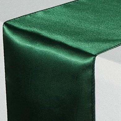 

1pc European style minimalist solid color table flag hotel wedding decoration silk 30x275cm темно-зелений колір