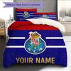 Custom Name Futebol Clube do Porto2 Pattern Bedding Quilt Set  Home Decoration  Gift (1 * duvet cover + 2 * pillowcase  without core)