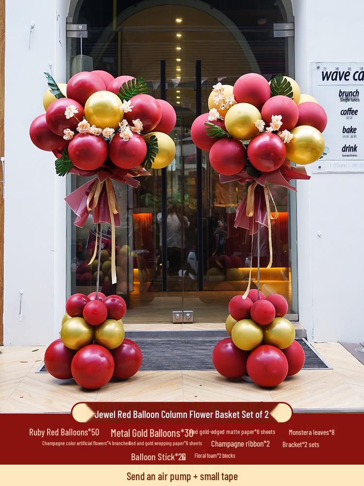 Balloon Arch Pillar for Event Atmosphere Decoration In Shopping Mall Entrances
