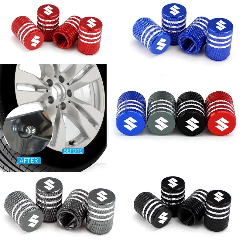 Car Wheel Tire Air Valve Caps Auto Stem Cover for SUZUKI Swift SX4 S Cross Jimny Samurai Vitara Xl Alto Liana Ignis Accessories