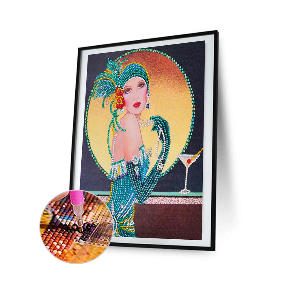 Special Shaped Diamond Painting Partial Drill Noble Lady DIY Mosaic Picture H1 Special Shaped Diamond Painting Partial Drill Noble Lady DIY Mosaic Picture H1