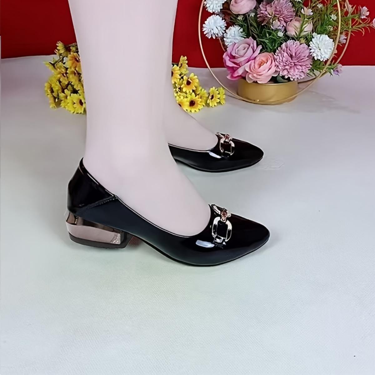 Fashionable Pointed Women s Single Shoes,soft Leather Soft Sole Single Shoes,patent Leather Women s Single Shoes,pointed Women s Leather Shoes 35 чёрный