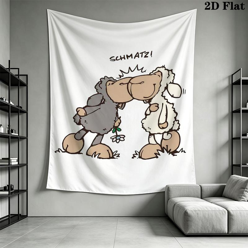 Jolly Logan Wall Tapestry Aesthetic Wall Hanging Printed Fabric Blanket Decorative Tapestries for Bedroom Living Room Home Decor
