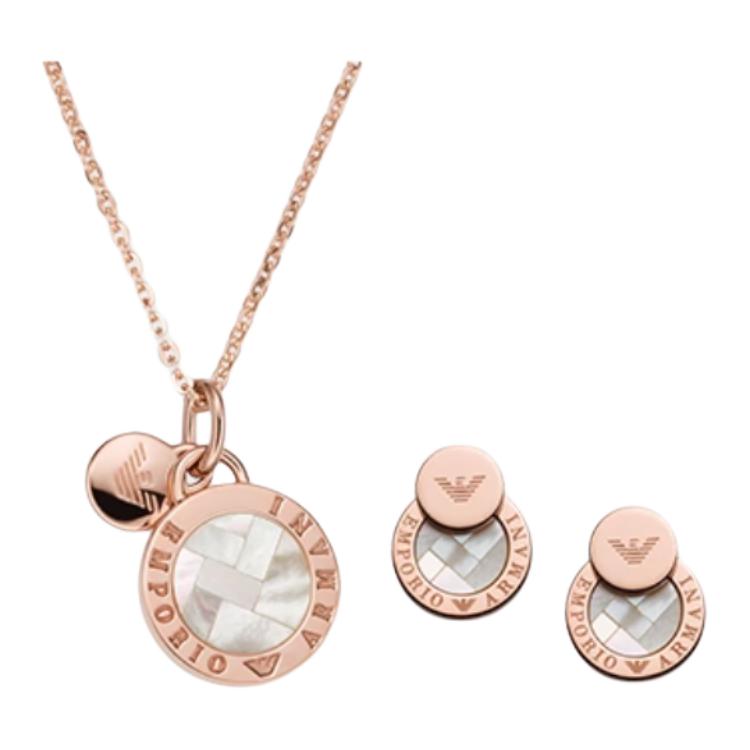 

Emporio Armani Logo Silver Necklace Women necklace Rose-Gold EG3476221-193524 Basic Packaging-Box
