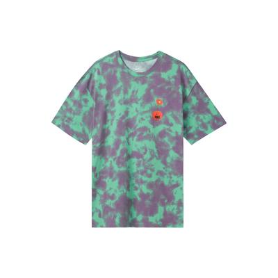 Casual Tie-Dye Print Crew Neck Tee Men Tops Green FD0066-363
