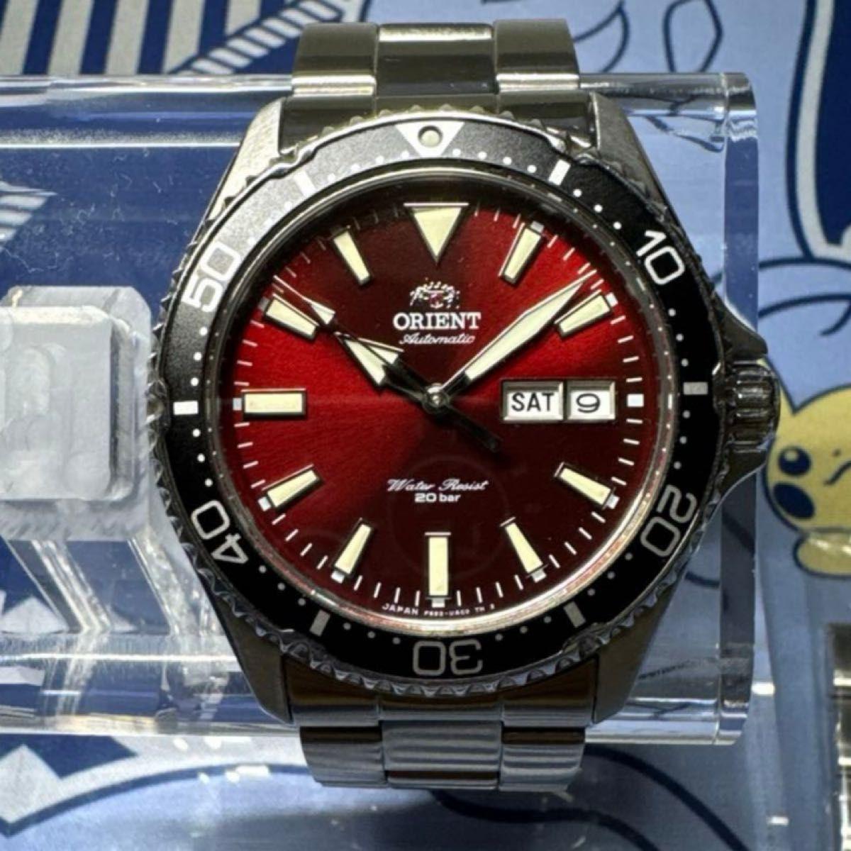 Orient Mako RN-AA0003R ORIENT Автоматические часы Красный День Недели Дата 20 АТМ Водонепроницаемые Camas