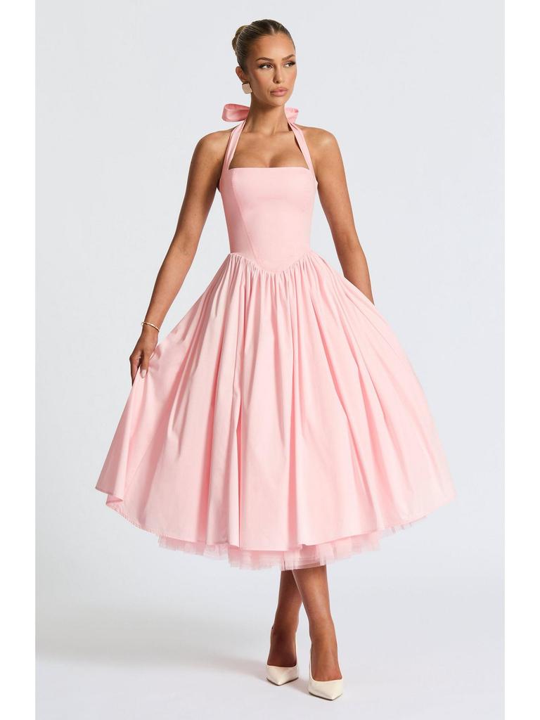 Damen-Abendkleid mit voluminösem Rock und Schnürung