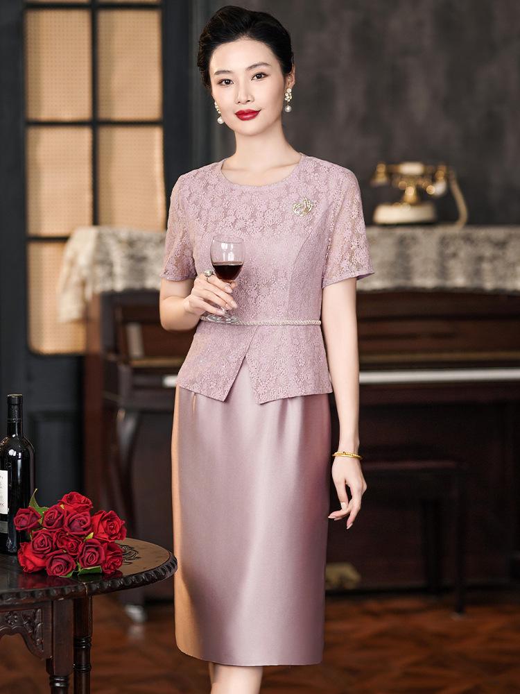 Elegant 2025 Autumn Mother of the Groom Wedding Banquet Dress - Petite & Plus Size