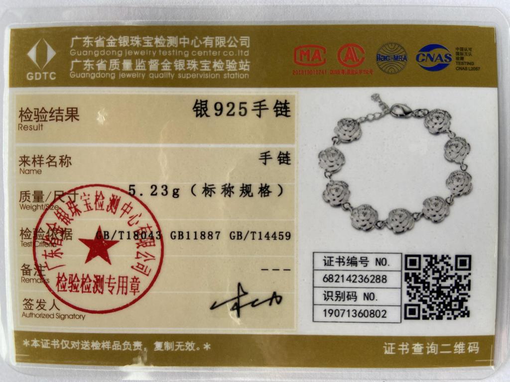 CHSHINE 925 Sterling Silver Rose Flower Chain Bracelet For Lovers Wedding Fashion Charm Jewelry