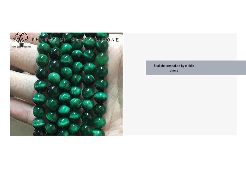 Green Tiger Eye Beaded Strands: Natural Semi-Finished Stone Jewelry Accessories