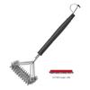 ZISIZ Three-Head BBQ Grill Cleaning Brush with Scraper (5-Pack)