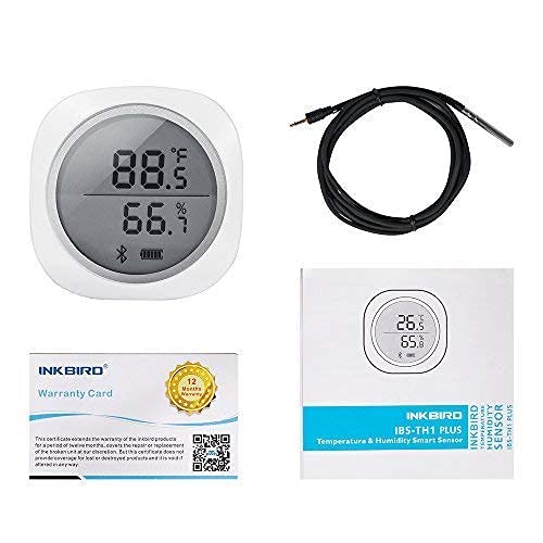 Inkbird Thermometer/Hygrometer, Bluetooth-Enabled Data Logger, Digital Thermometer/Hygrometer, Smartphone Temperature and Humidity Management, Graph R