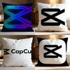 Popular C-CCapCut Cushion Cover Soft Washable Pillow Case Multi-Scene for Couch Bed Travel Office Use