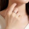 S925 Sterling Silver Geometric Diamond Bead Adjustable Women's Ring - Elegant Light Luxury Accessory