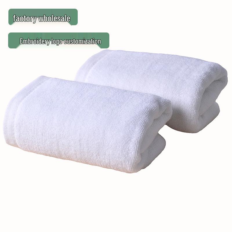Customizable Pure Cotton Hotel & Spa Towel – Soft White Bath & Beauty Gift