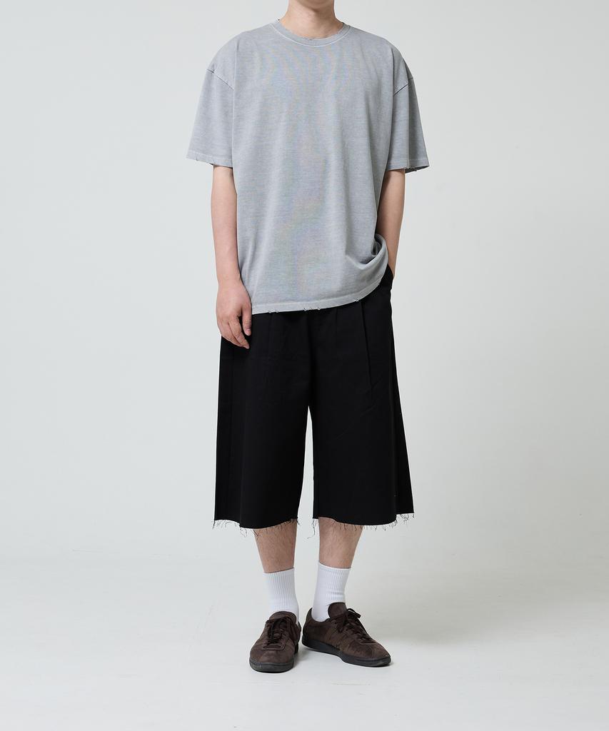 OX STUDIOS Pigment Damaged T-Shirt (Gray)
