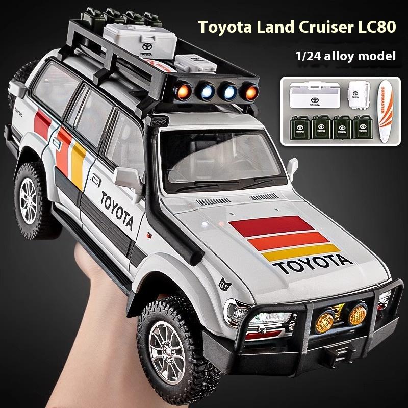 1/24 Scale Toyota Land Cruiser LC80 SUV Alloy Diecast Model Off-road Vehicle Toy Model Collect Display Ornament Children Toy Present