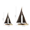 Vela Liscio Barca a Vela Artigianato Metallico Ornamenti Rame Dorato Vuoto Nave Astratta Geometrica Scultura Barca a Vela Arredamento per la Casa