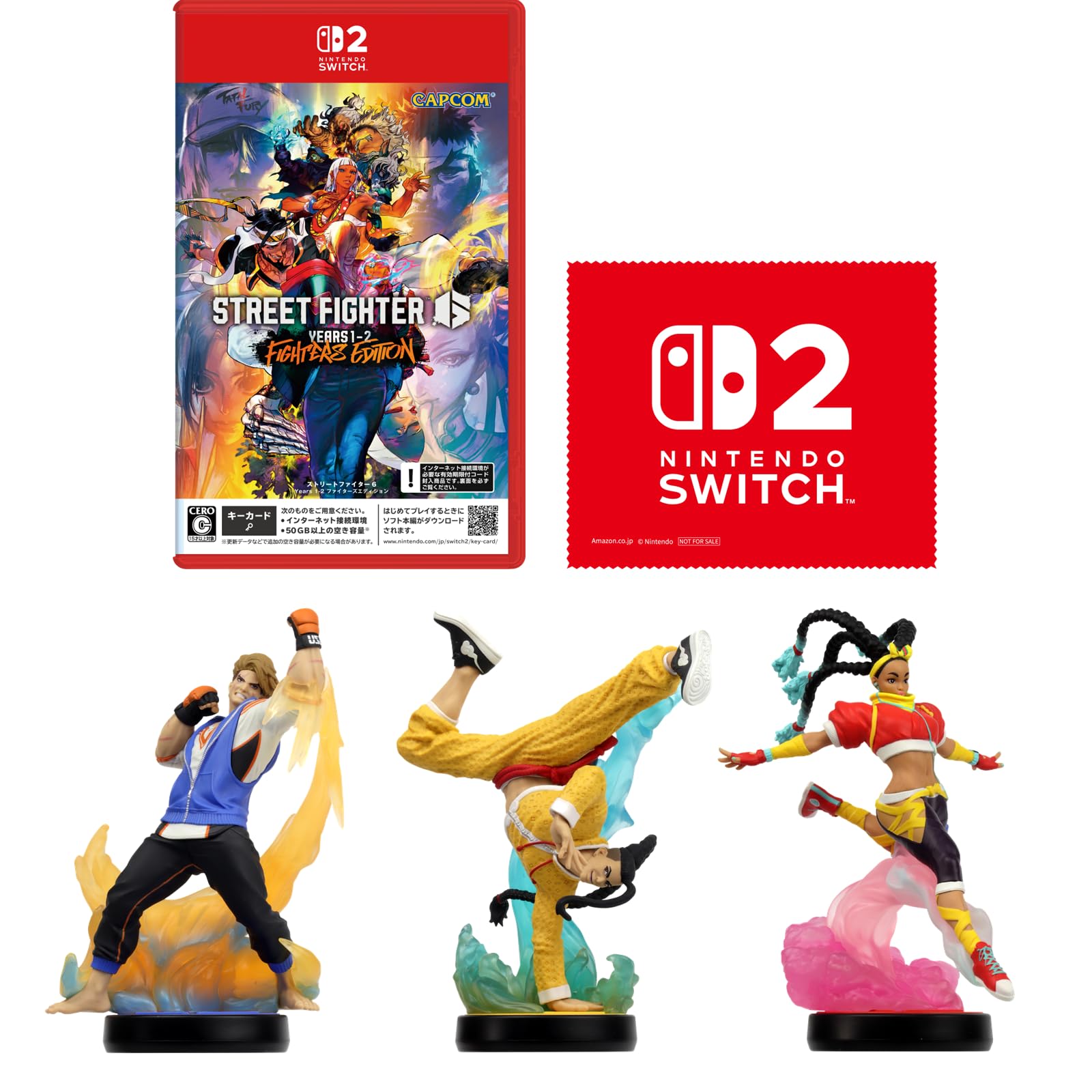 

Street Fighter 6 Years Fighters Edition Fighter Switch 2 3 набор amiibo Nintendo Switch 2 дизайн логотипа микрофибра в комплекте 1-2 (Улица 6) - &