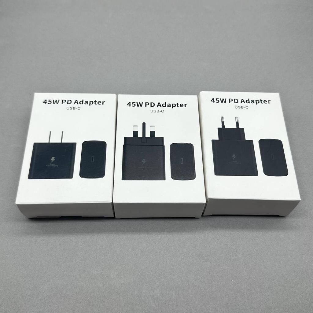 Compatible with Samsung S22/S21/Note10, PD45W Ultra-Fast Dual Type-C Charger, EU & US Standard