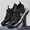 Fashion New Trend Men's Anti-collision Toe Sandals Handmade Leather Summer Flat  Fashion Male Suitable Beach Shoes Non-slip Walk Sandaly