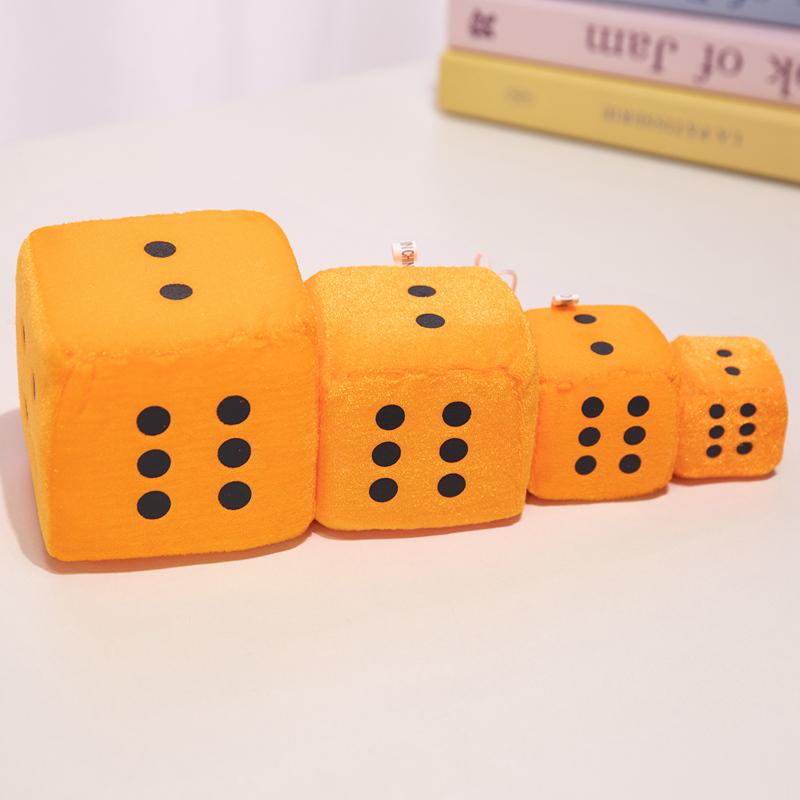 10Cm Funny Dice Hanging Pendants Creative Game Props Sponge Filling Colorful Dice Keychain Backpack Hangings Decoration Gifts