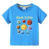 Kids Shortsleeved Tshirt Solar System Graphic Printing Summer Childrens Comfortable Tees Boys Girls ONeck Tops Clothing Gift