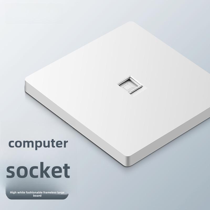 Panou priză comutator simplu/dublu ascuns tip 86 cu comutator electric intermediar și priză cu cinci găuri