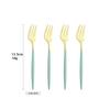4PCS Stainless Steel Cutlery Rainbow Cake Fruit Fork Dinner Salad Fork Tableware Gold Dessert Fork For Hotel Party Kitchen Tool